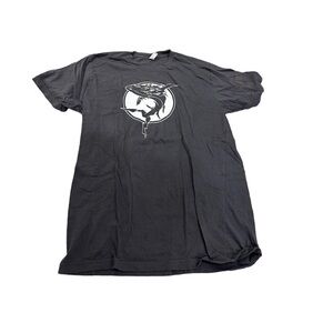 American Apparel Ghostfish Brewing Company Graphic T-Shirt Gray Size Large
